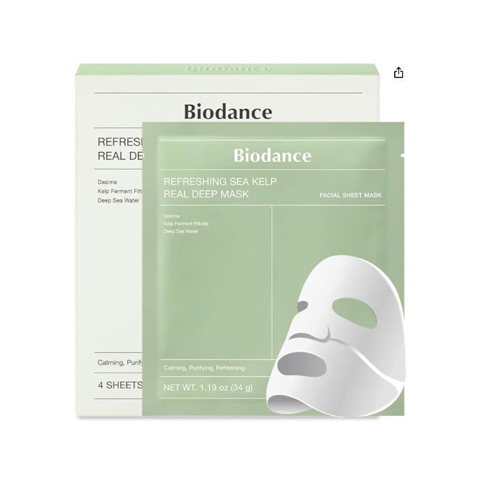 Biodance - Refreshing Sea Kelp Real Deep Mask 1 Box, 34g*4ea