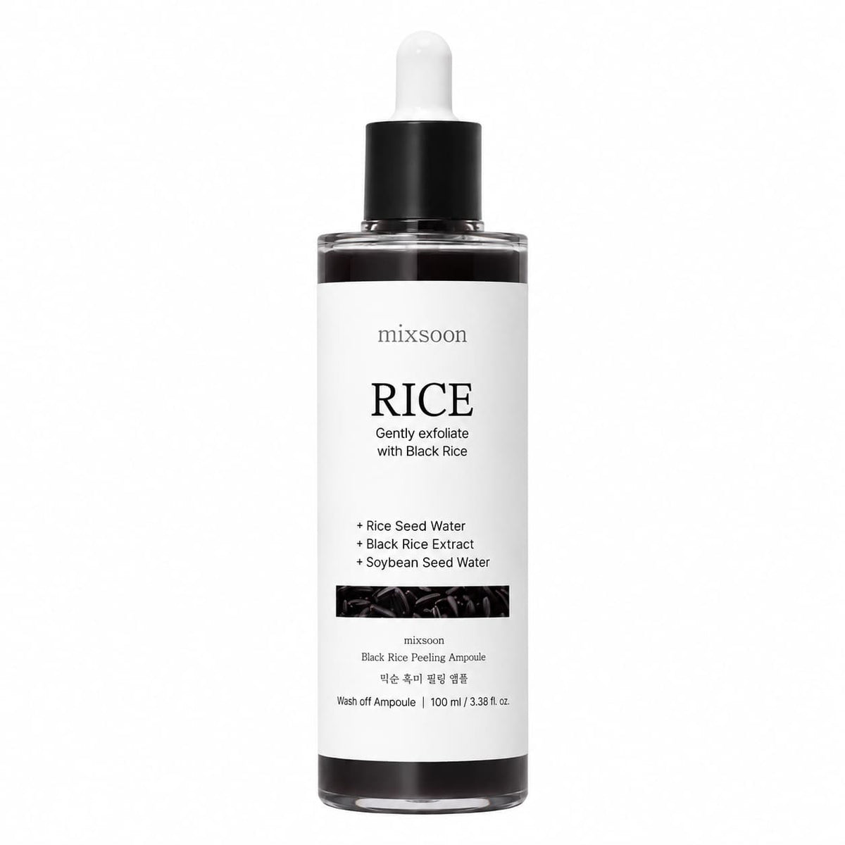 Mixsoon - Black Rice Peeling Ampoule · 100ml — cosmética coreana HANA