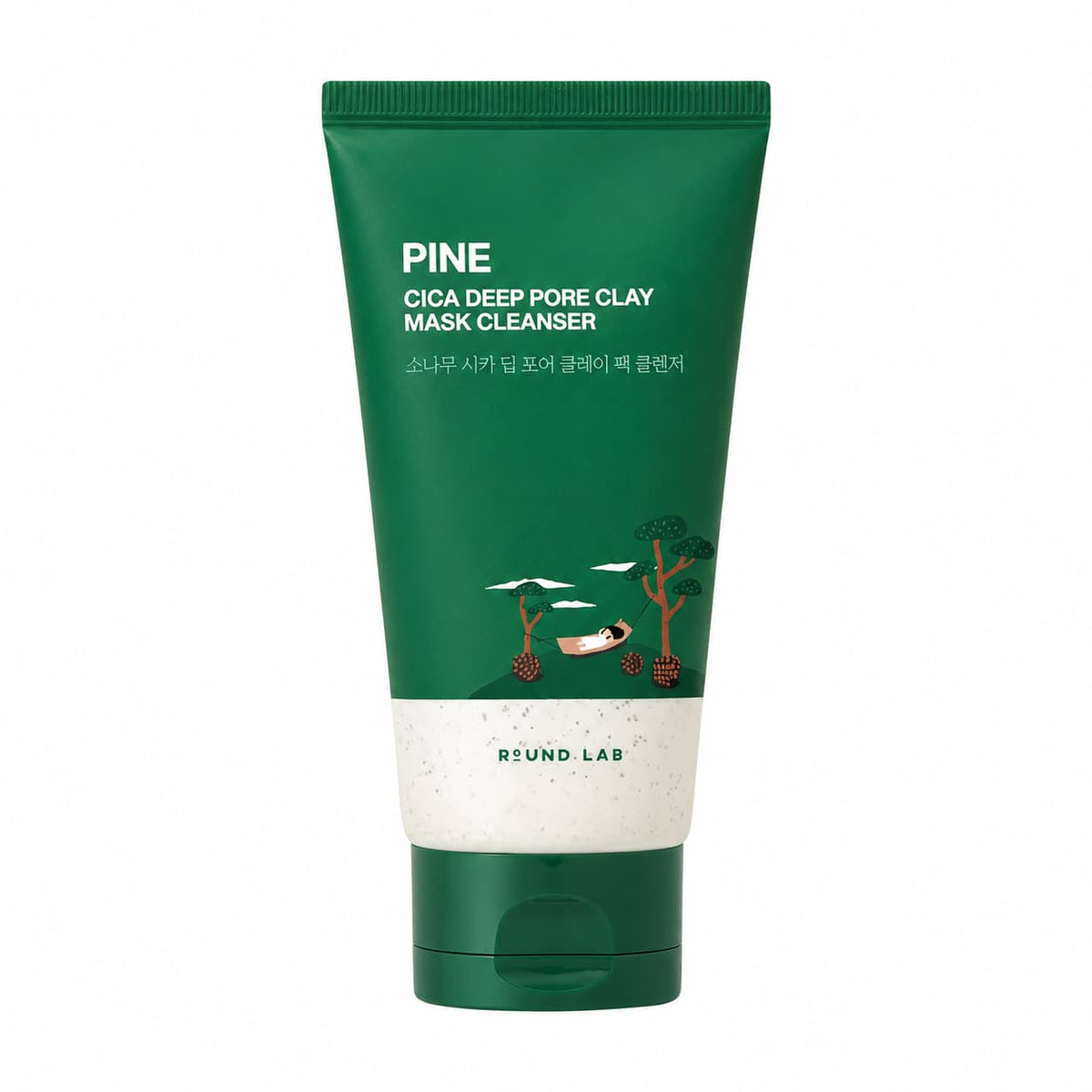 Round Lab - Pine Cica Deep Pore Clay Mask Cleanser · 150ml — cosmética coreana HANA