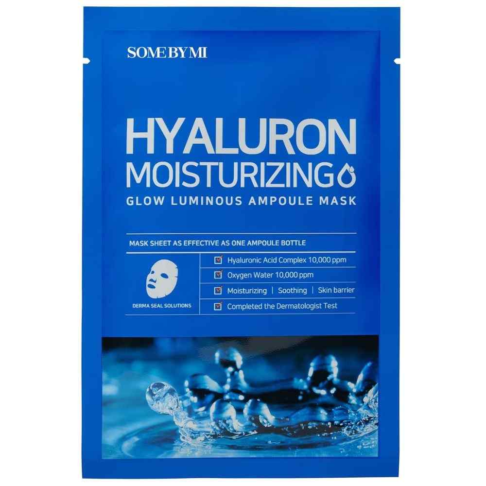 SOME BY MI - Hyaluron moisturizing Glow Luminous Ampoule Mask, 25g, 1 piece — cosmética coreana HANA
