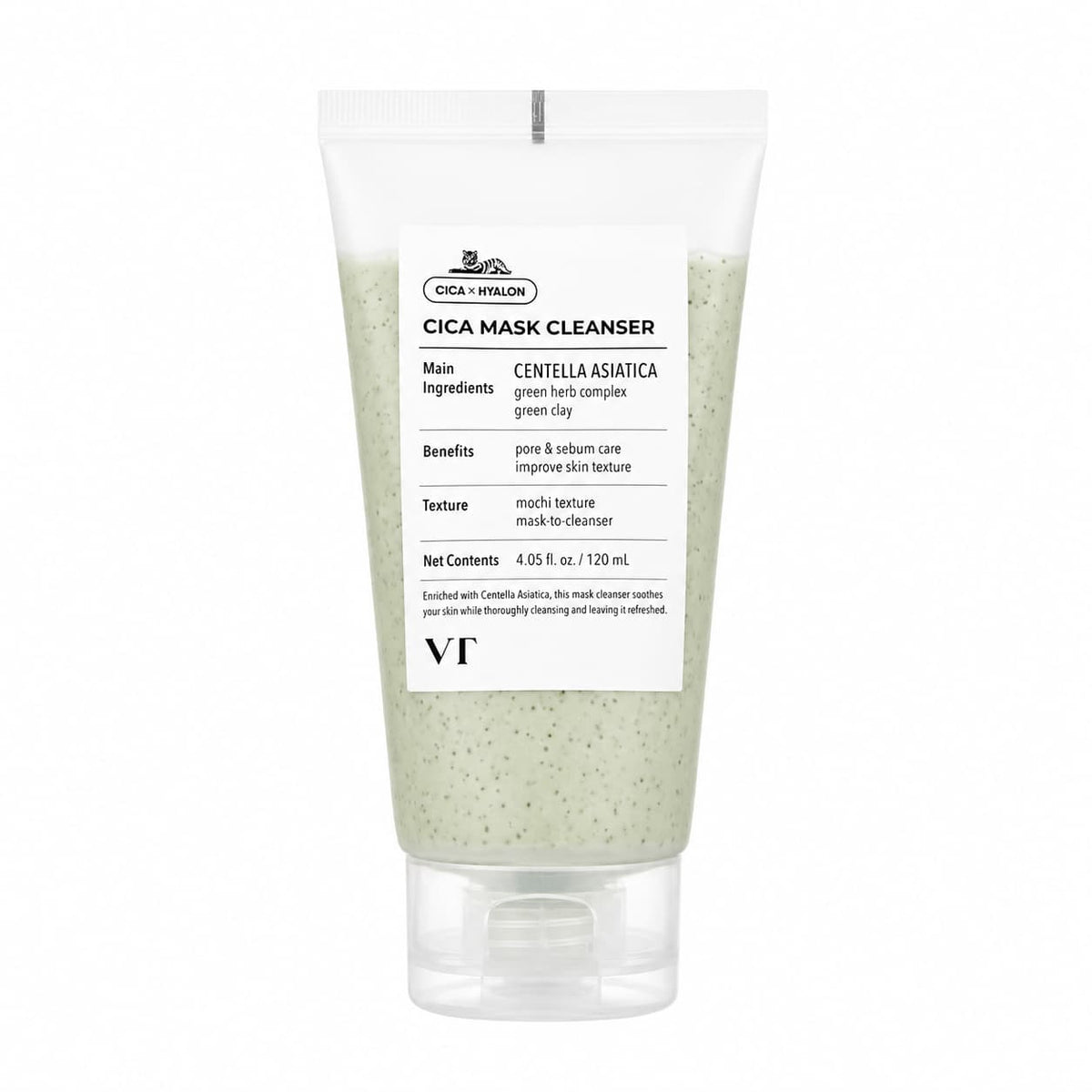 VT Cosmetics - Cica Mask Cleanser · 120ml — cosmética coreana HANA